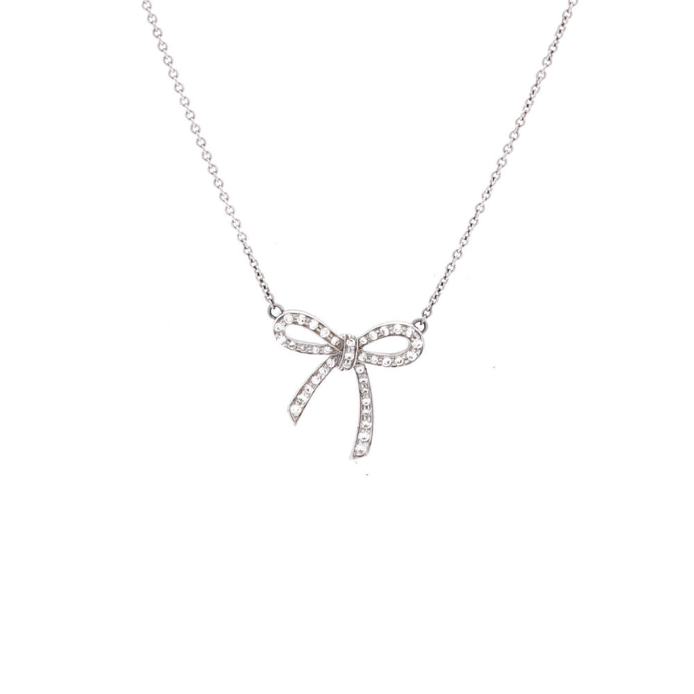 Tiffany & Co. Mini Bow Pendant Necklace